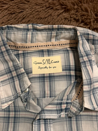 Camisa cuadros azul y blanco Green Coast XL
