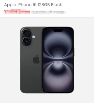 iPhone 16 128GB Negro