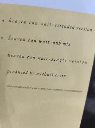 Sandra - Heaven Can Wait. 1988 Maxi Single