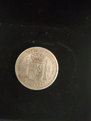 Moneda Plata 1871 Rey Amadeo I España