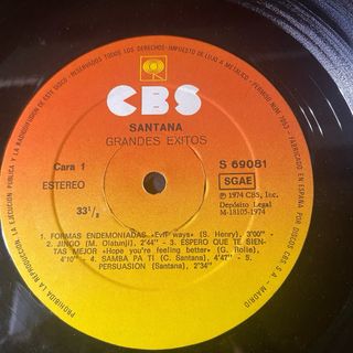 Vinilo Santana - Grandes Éxitos LP