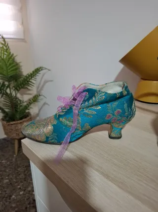 Traje de Fallera Verde y Dorado