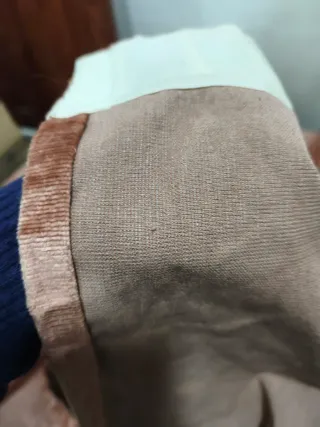 Lote 7 paños cortina color teja