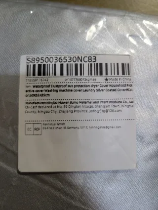 Funda Impermeable Lavadora/Secadora