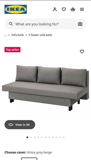 Sofá Cama IKEA ÄLVDALEN Gris