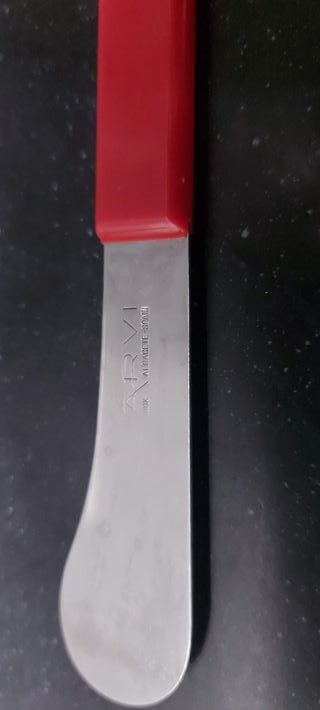 Set 6 Cuchillos Untar Mango Rojo