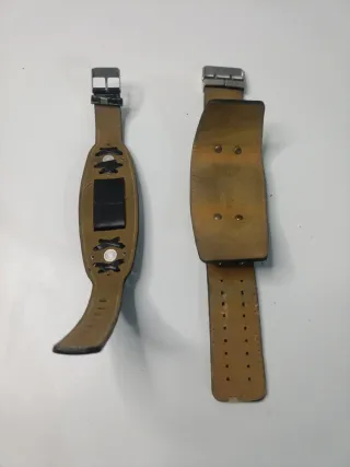 2 Relojes de Pulsera Cuero Negro