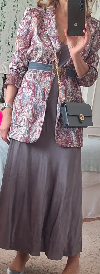 Conjunto Zara Blazer y Vestido Estampado