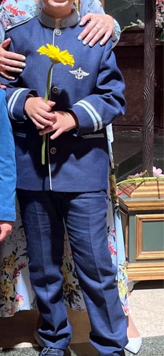 Traje comunión niño azul