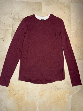 Camiseta Springfield Manga Larga Granate Hombre L