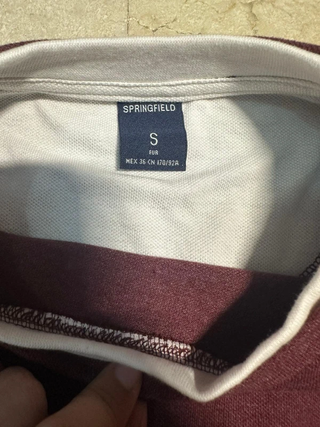 Camiseta Springfield Manga Larga Granate Hombre L
