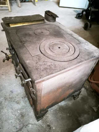 Estufa leña antigua vintage 3 en 1