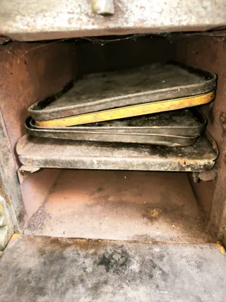 Cocina de leña antigua vintage 3 en 1