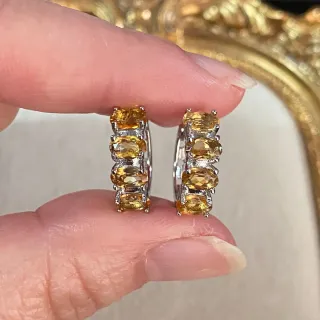 Pendientes Citrino natural