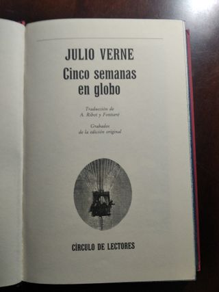 Libro Cinco semanas en globo de Julio Verne