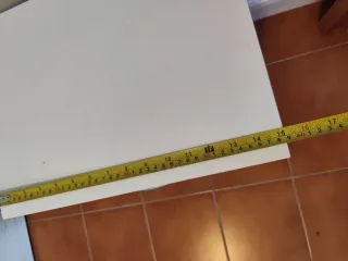 Mesita de noche blanca 38x28x40cm