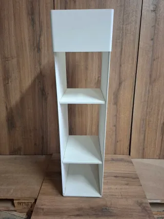 Estantería metálica blanca de 3 niveles