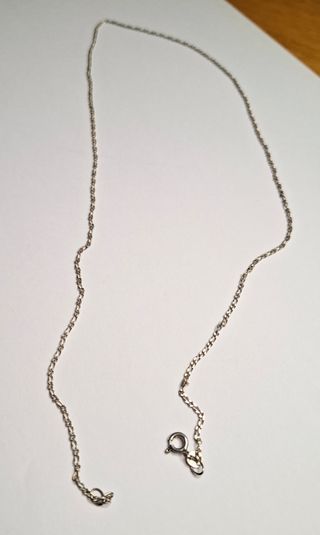 Cadena 50cm. Plata Ley 1x1 Fígaro Programada larga