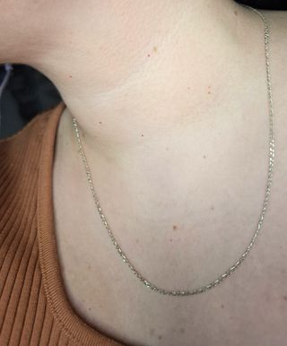 Cadena 50cm. Plata Ley 1x1 Fígaro Programada larga