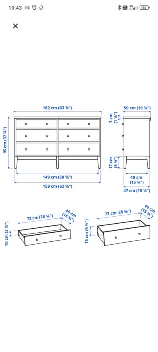 Cómoda IKEA Koppang Blanca