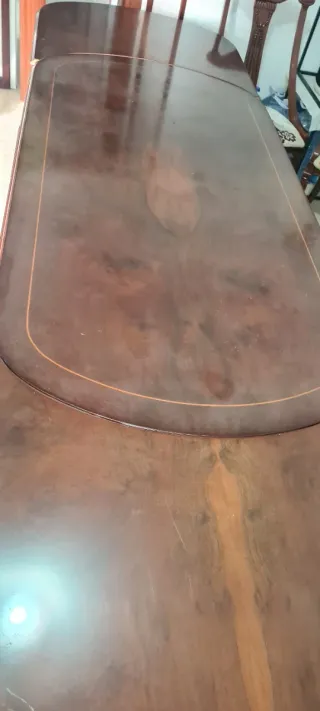 Mesa clásica + 6 sillas comedor madera