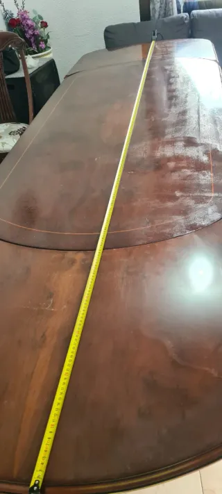 Mesa clásica + 6 sillas comedor madera