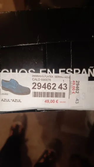 Zapatos de ante azul para hombre
