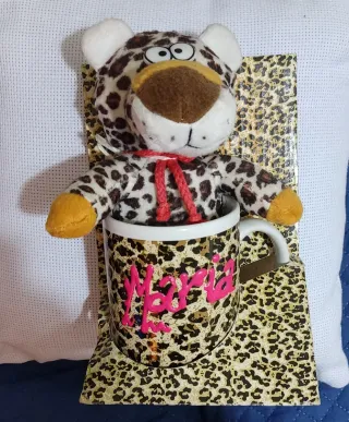Peluche de Leopardo en Taza Personalizada