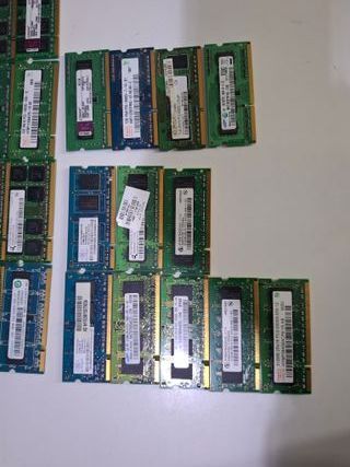 Lote 42 Memorias RAM DDR2 e DDR3 para Portatil