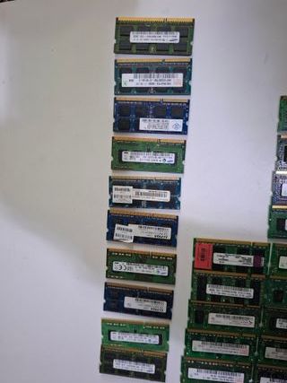 Lote 42 Memorias RAM DDR2 e DDR3 para Portatil