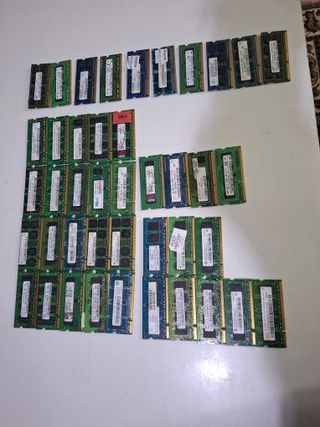 Lote 42 Memorias RAM DDR2 e DDR3 para Portatil