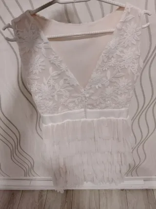Vestido blanco de ceremonia Isabel Maria Rodríguez