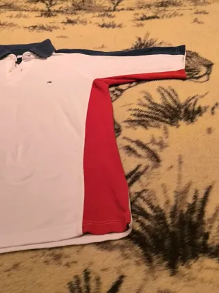 Polo Tommy Hilfiger Blanco/Rojo Old Money Premium