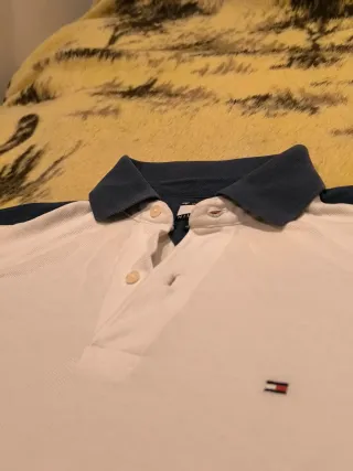 Polo Tommy Hilfiger Blanco/Rojo Old Money Premium