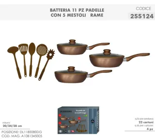 Set Padelle DGBAVARIA 11 Pezzi Grigie e altri colo