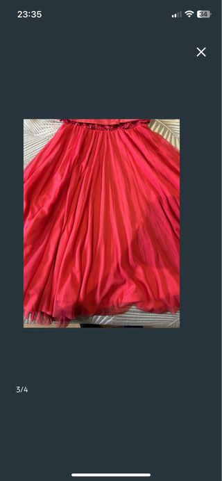 Vestido de fiesta rojo midi