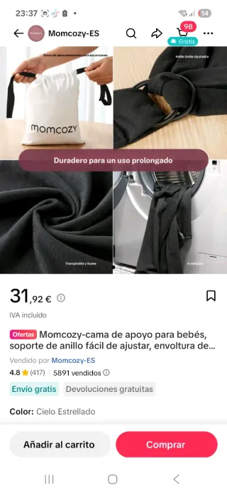 Momcozy - Portabebés Ajustable