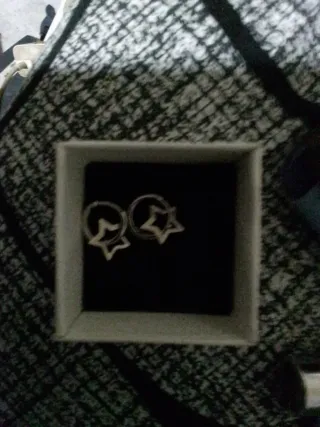 Pendientes de plata con estrella