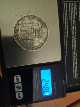 Moneda de plata Alfonso XIII 1889