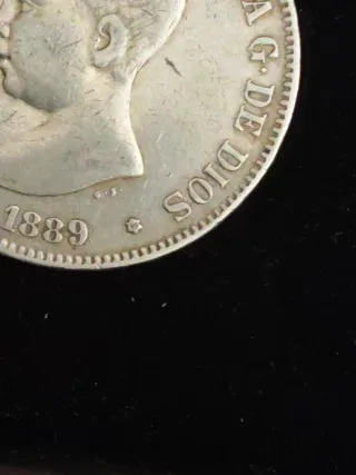 Moneda de plata Alfonso XIII 1889
