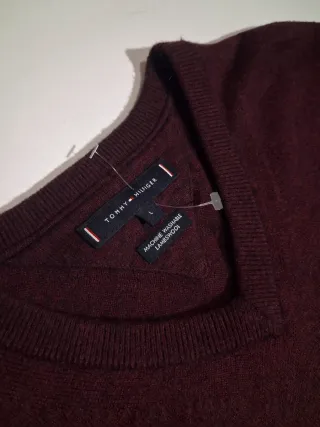 Jersey Tommy Hilfiger 100% Lana, Talla L.