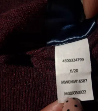 Jersey Tommy Hilfiger 100% Lana, Talla L.