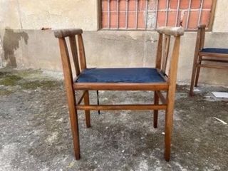 3 banquetas antiguas de madera