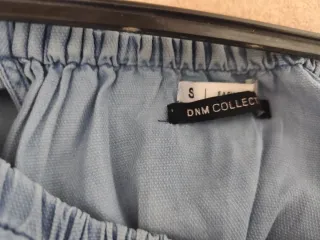 Vestido azul ombro a ombro