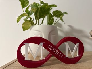 Infinito personalizado con iniciales y fecha