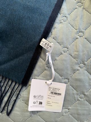 Bufanda Ferragamo Azul Marino y Petróleo