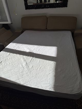 Sofá Cama con Aqua Clean Beige Tela