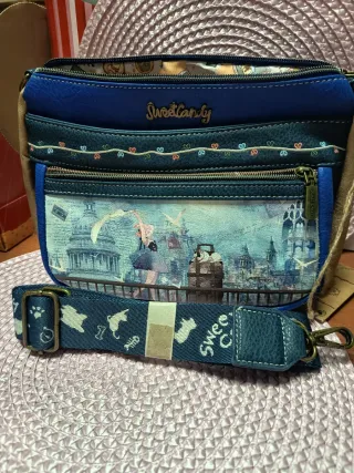 Bolso Sweet Candy azul con estampado