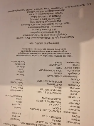 Lote 20 cómics Tintín en español - ano 1996