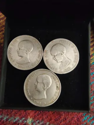 Monedas  Plata Alfonso XIII 1892